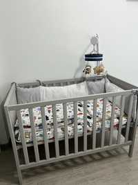 Детская кроватка Ikea Sundvik серая
