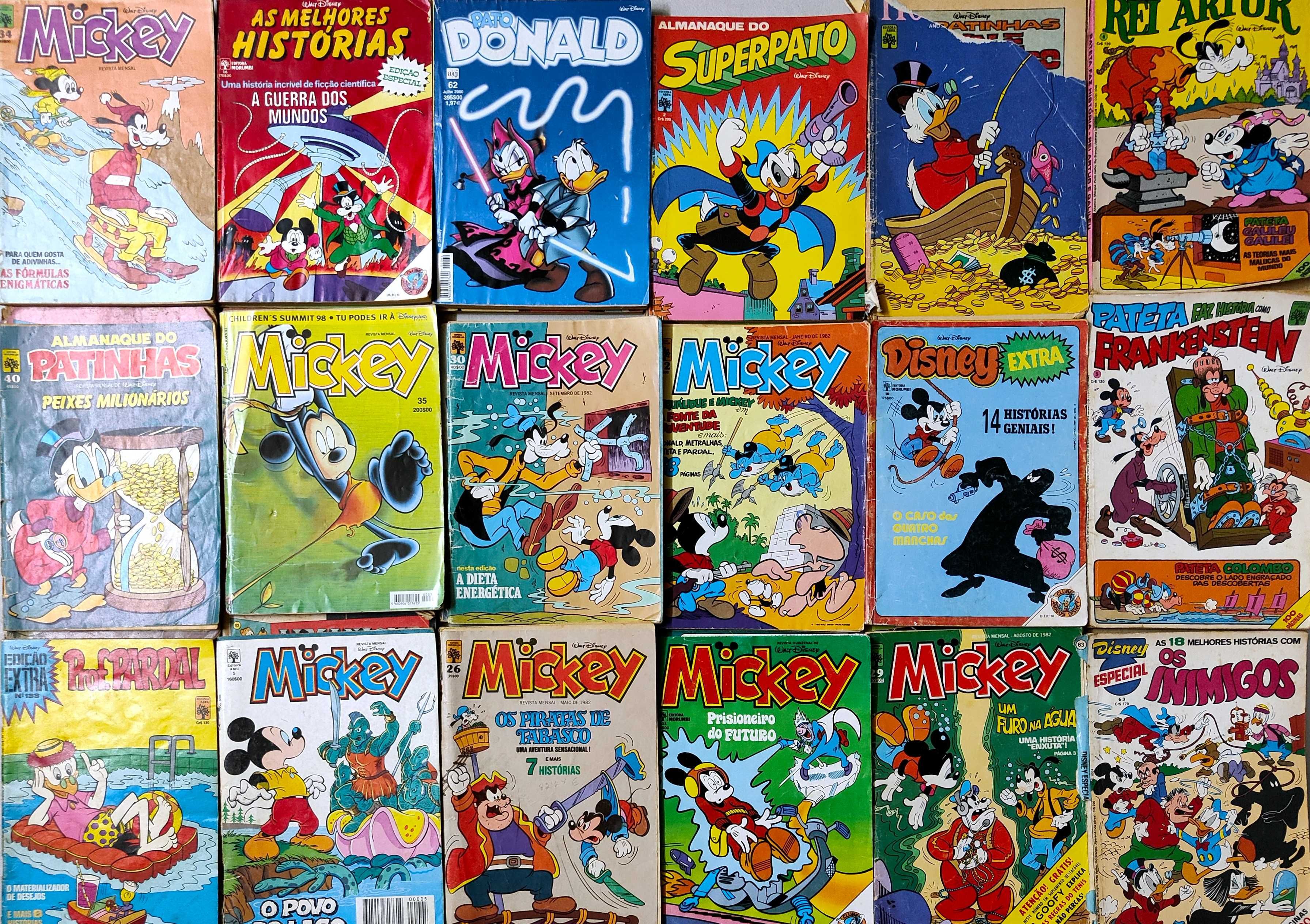 Revistas 8 - Almanaques Disney , revistas mensais, Super Pato, Mickey