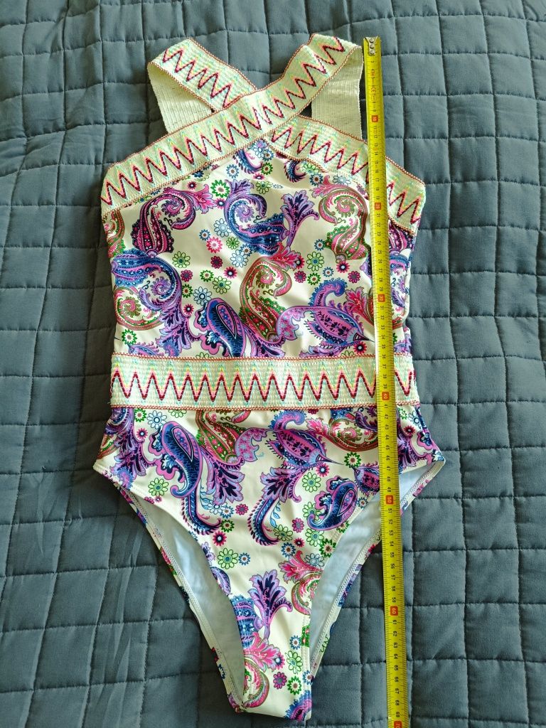 Strój kąpielowy 1-częściowy bikini S 36 aztecki wzorzysty kolorowy