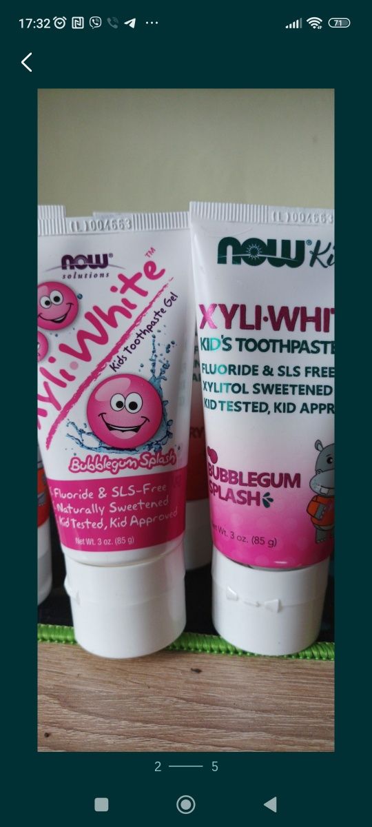 Now foods Xyli White зубна пастаь для дітей 85 гр. Xyliwhite