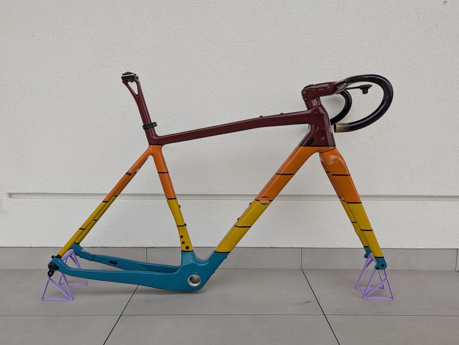 Rama frameset gravel carbon Romet Nyk 52 kierownica zintegrowana