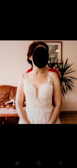 Suknia ślubna boho koronka