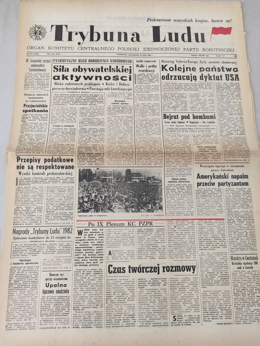 Trybuna ludu 26 lipca 1982 roku