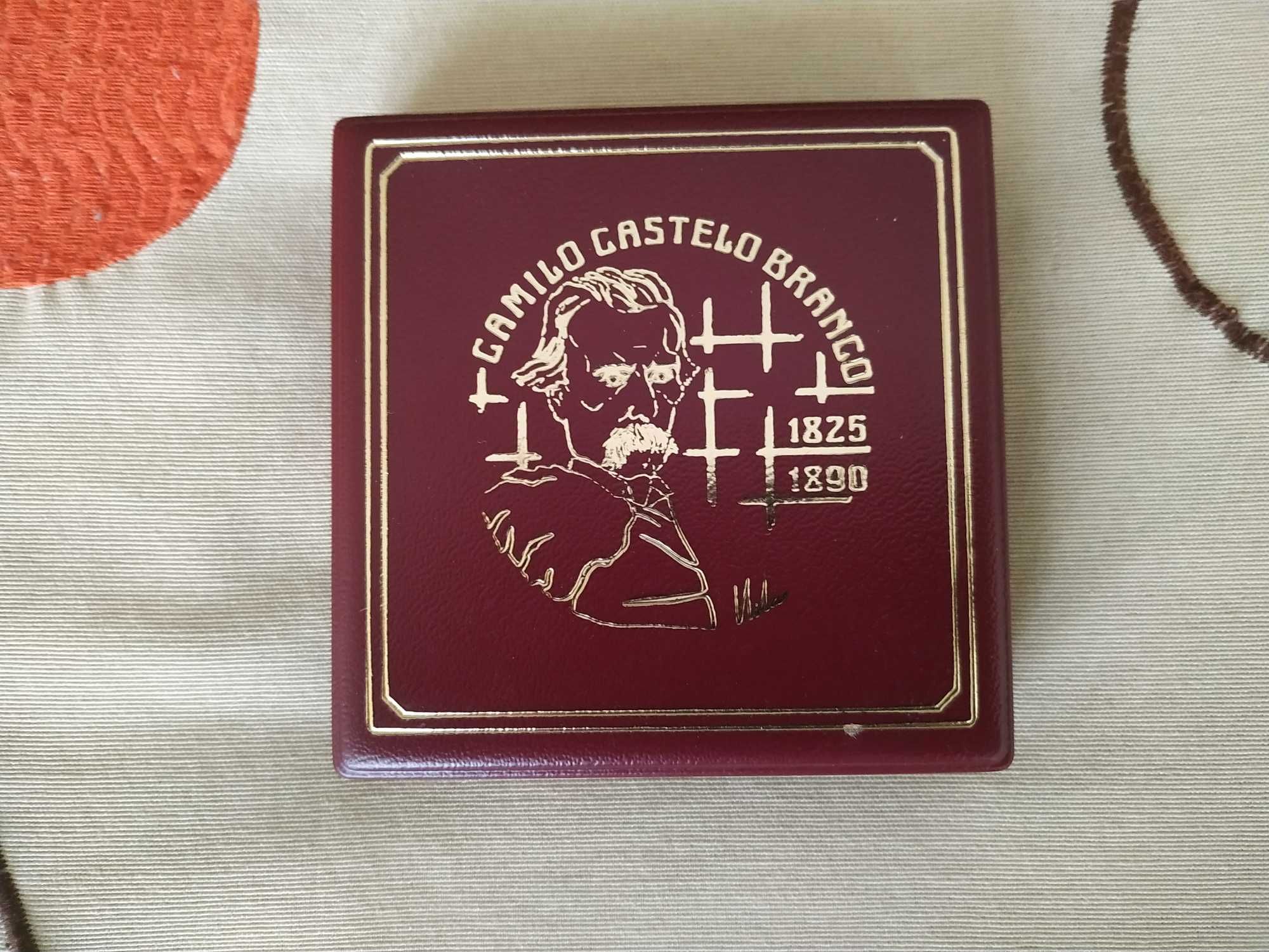 Portugal - moeda em prata proof de 100 escudos 1990 Camilo C. Branco