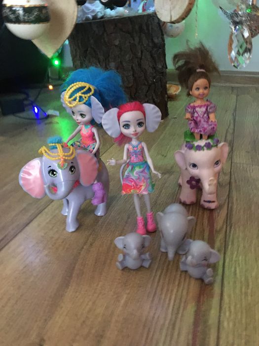 Zestaw enchantimals słoń elephants+ lalka na słoniu