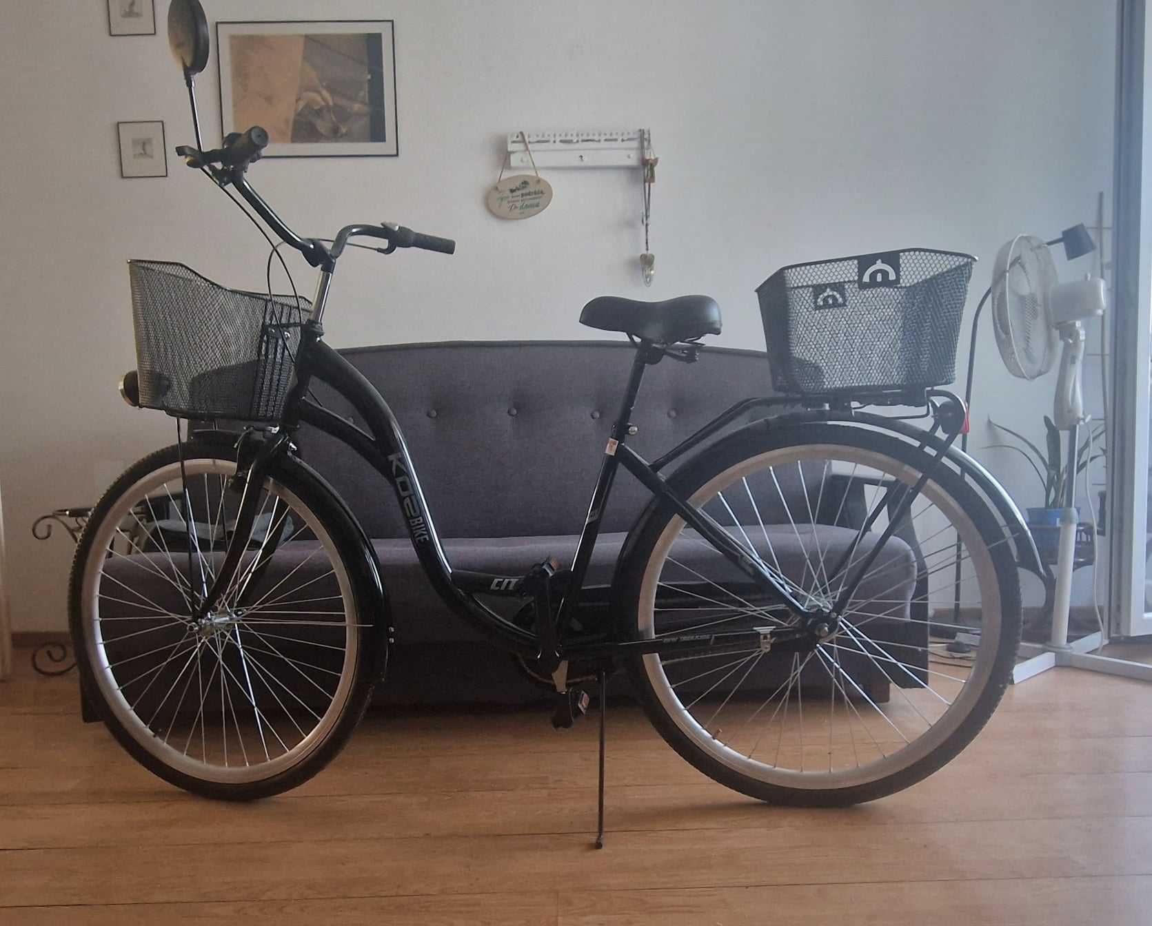Rower miejski KOZbike city K14 3S czarny