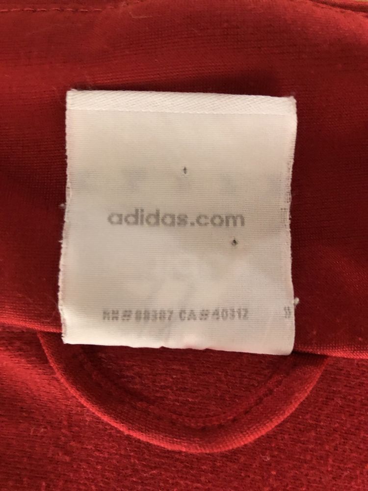 Czerwona wiosenna sportowa bluza dresowa Adidas