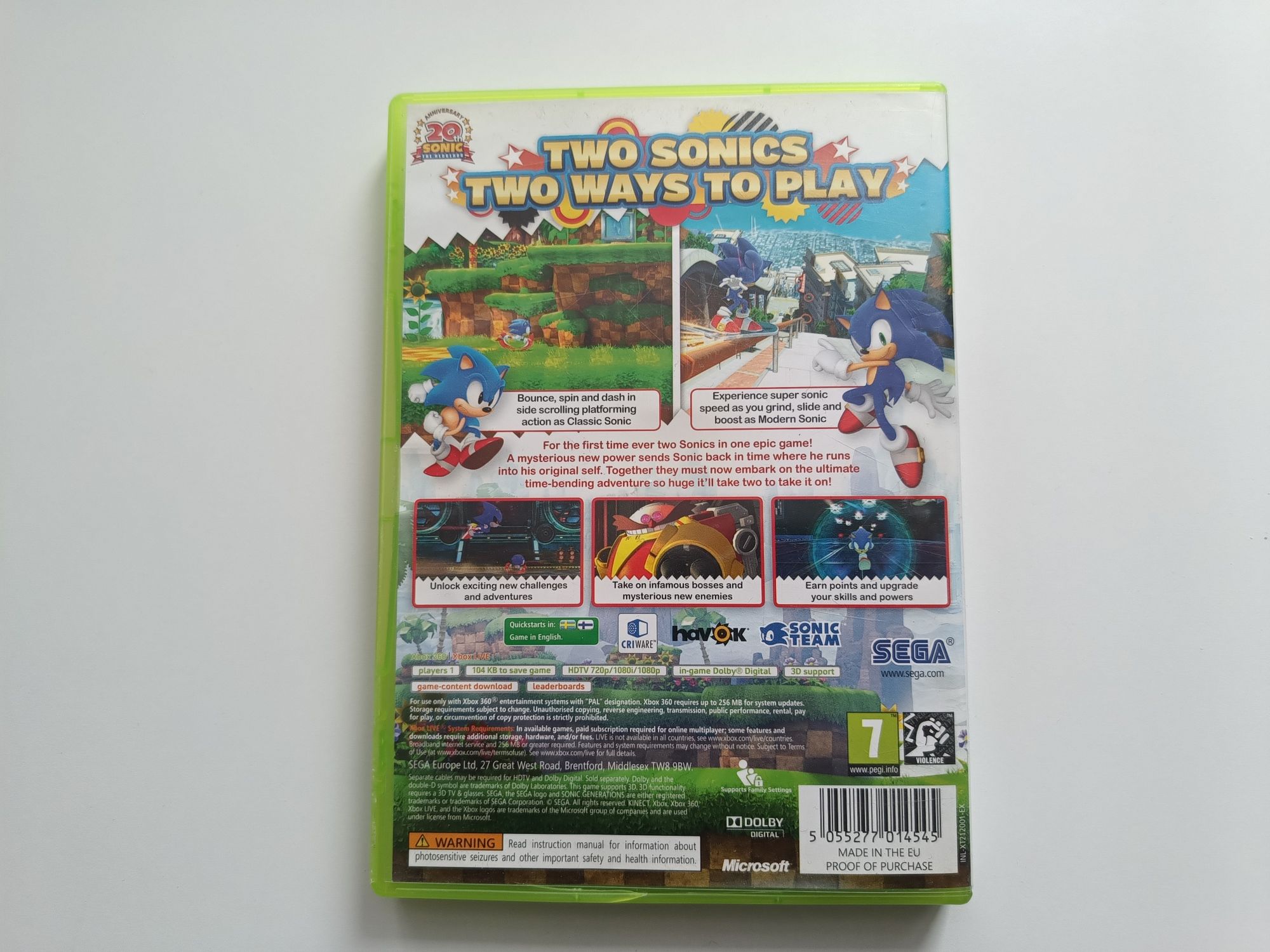 Gra Xbox 360 SONIC Generations