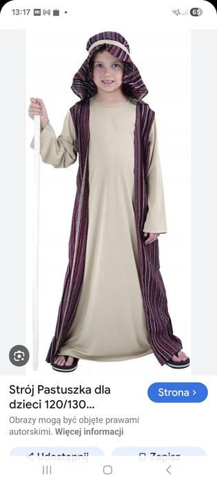 Strój pasterza Józefa Jasełka