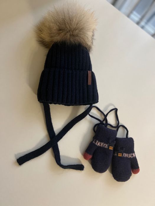 Шапочка тепла (осінь/зима/весна) та рукавички 1-5 роки