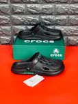 Мужские шлепанцы крокс черные топлвые уличные шлепанцы crocs
