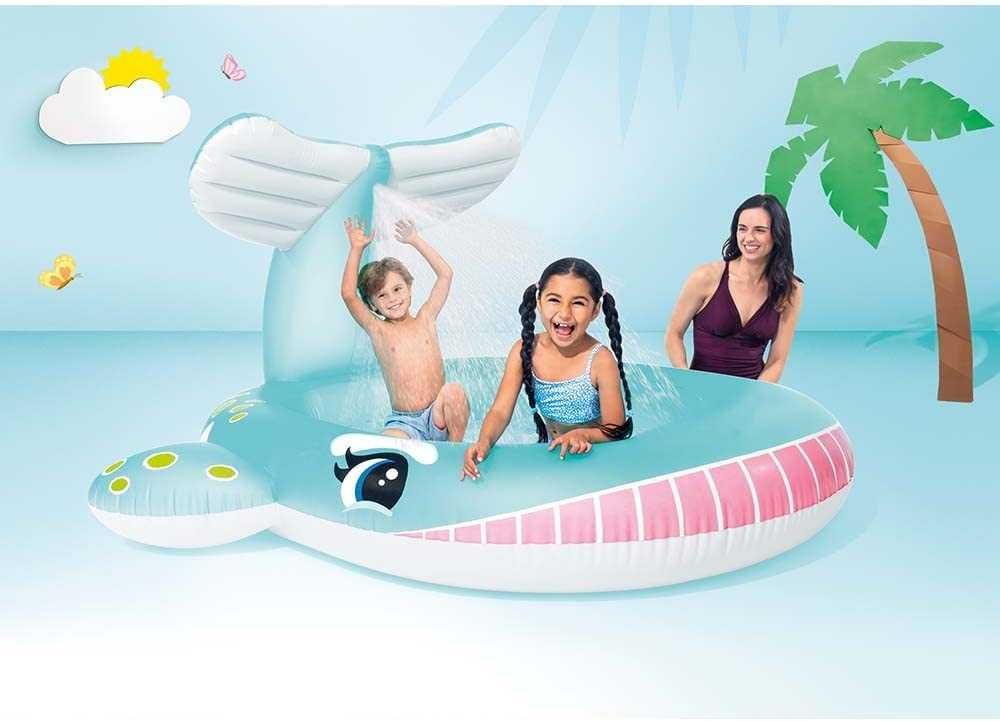 басейн бассейн детский дитячий Intex Whale Spray Pool, різнокольоровий