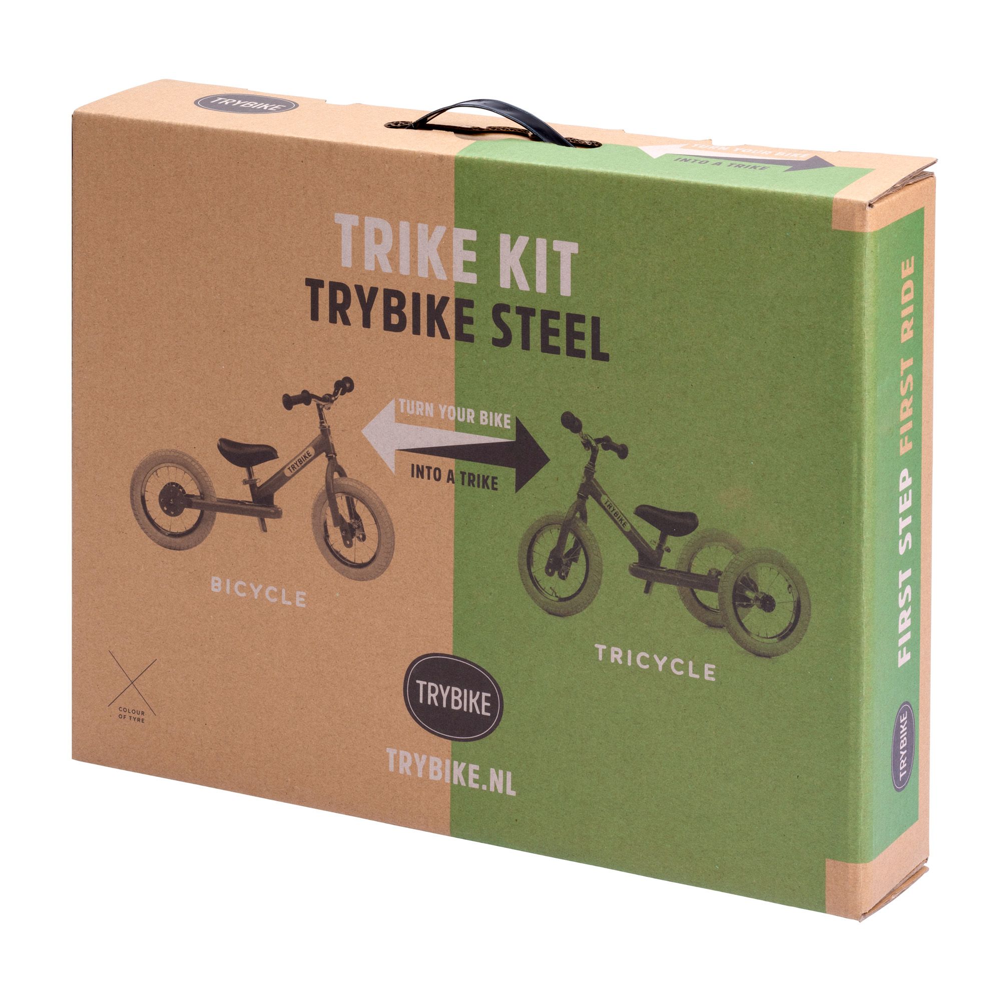 Trójkołowiec zestaw rozbudowa roweru biegowego akcesoria Trybike