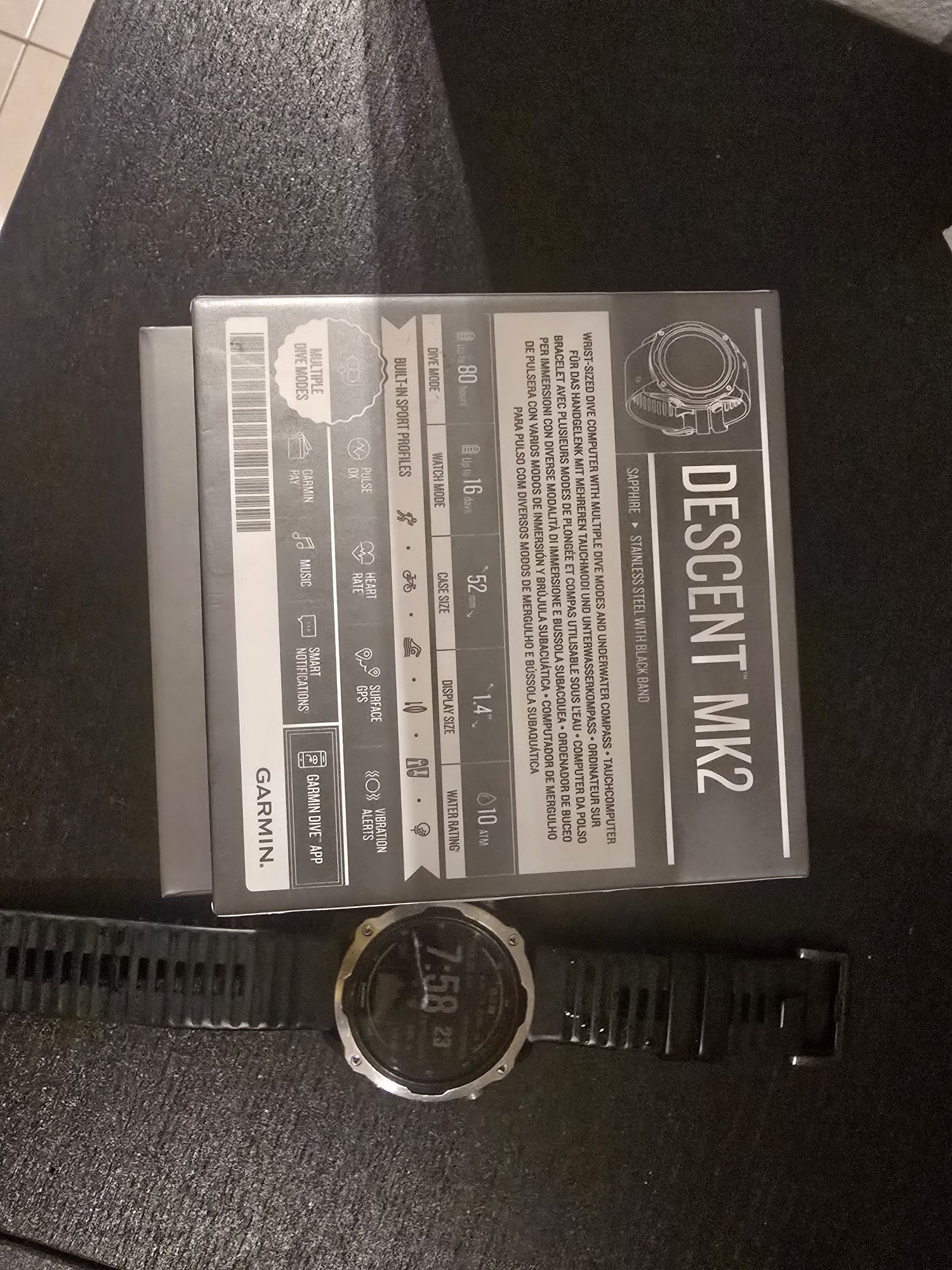 Relógio de mergulho Garmin descent mk2