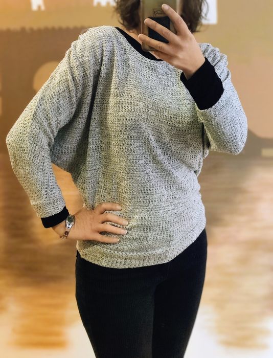 Camisola larga, cinzenta brilhante, Morgan, Xs/ S