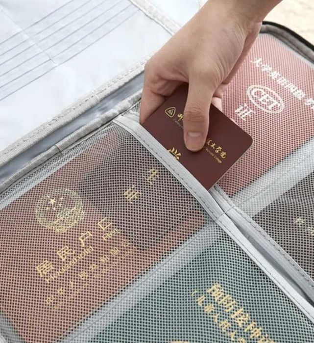 Органайзер папка для документов с кодовым замком на 2 отделения Черный