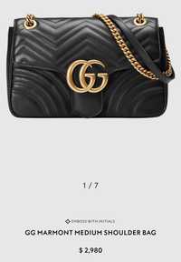 Gucci Marmont кожаная сумка