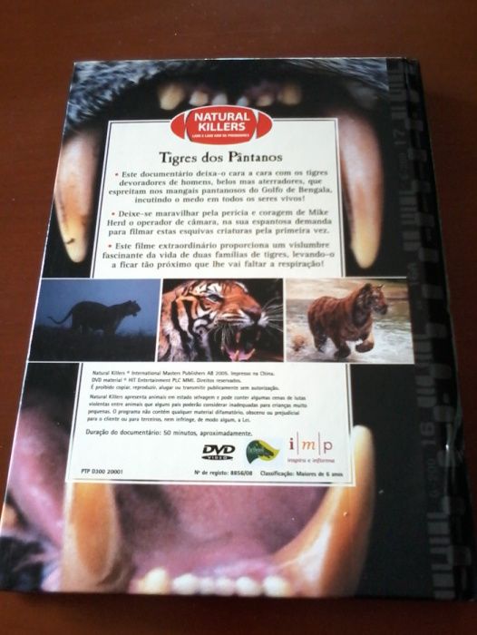 DVD + livro "Tigres dos Pântanos" - Tigre-de-bengala