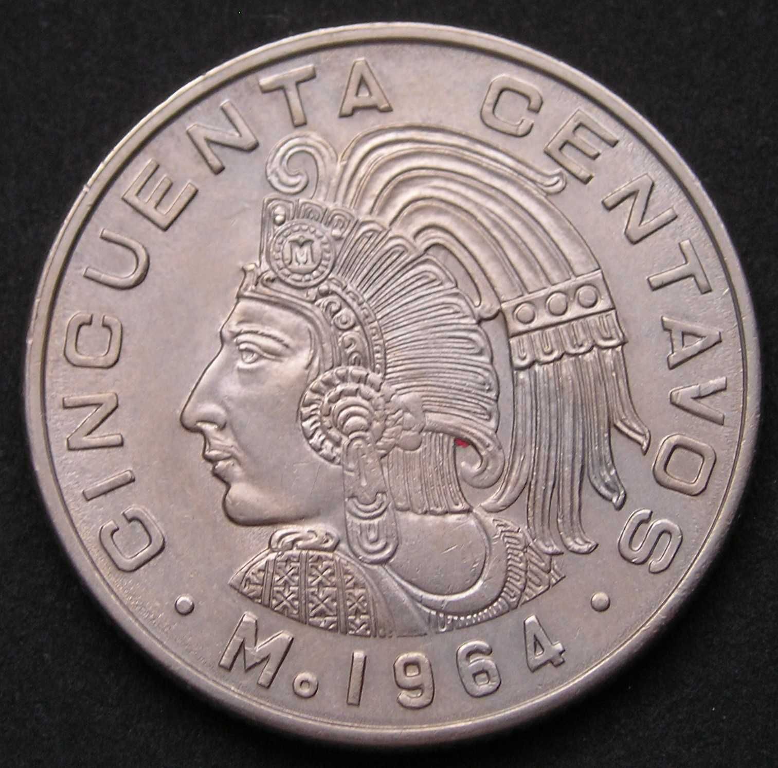 Meksyk 50 centavos 1964 - stan 1/2