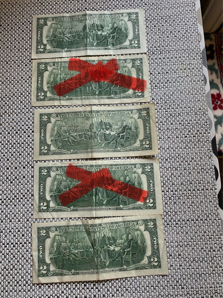 Продам купюры 2 доллара
