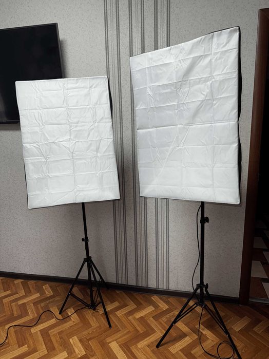 Софтбокс 2шт. (Штатив, лампа, сумка)