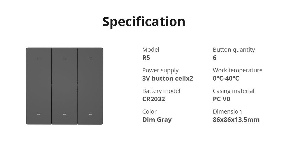 Sonoff Switchman R5/R5W беспроводной блютуз-выключатель
