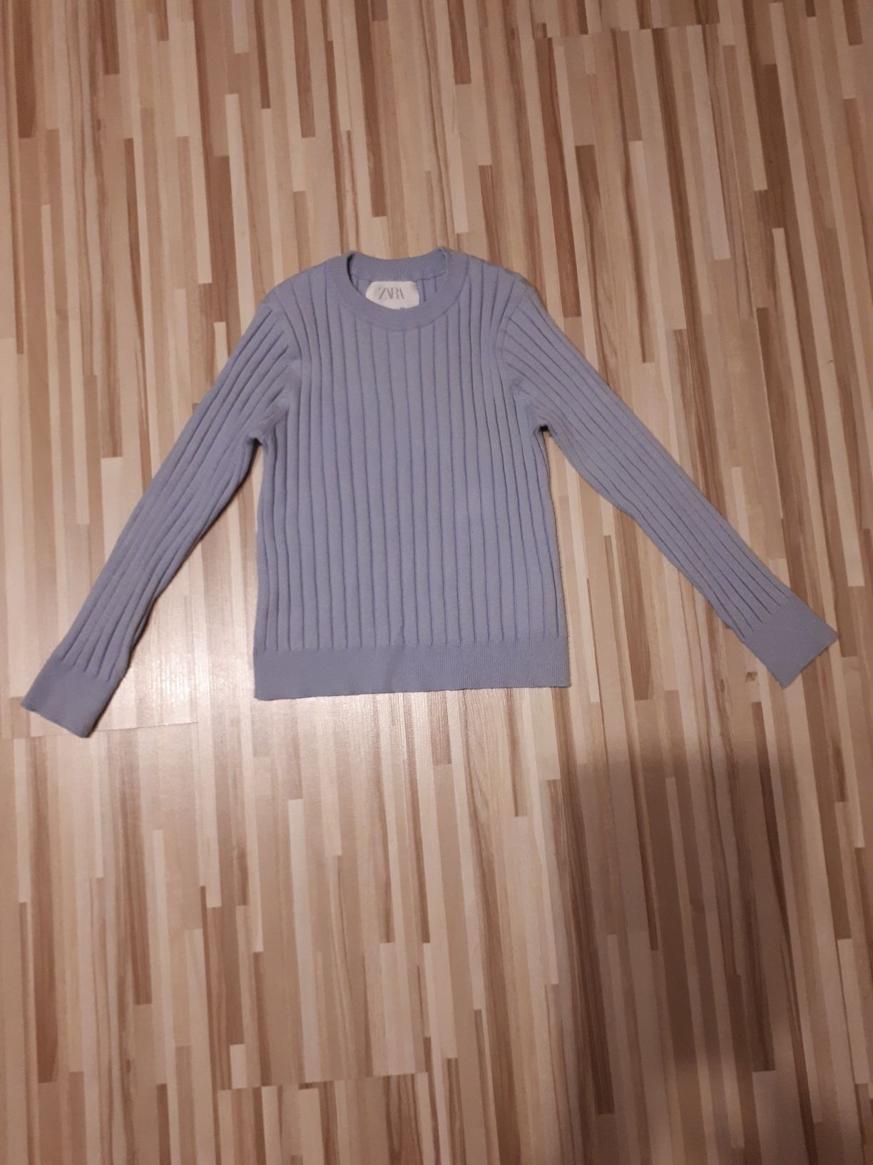 Sweter niebieski dzianinowy Zara 134