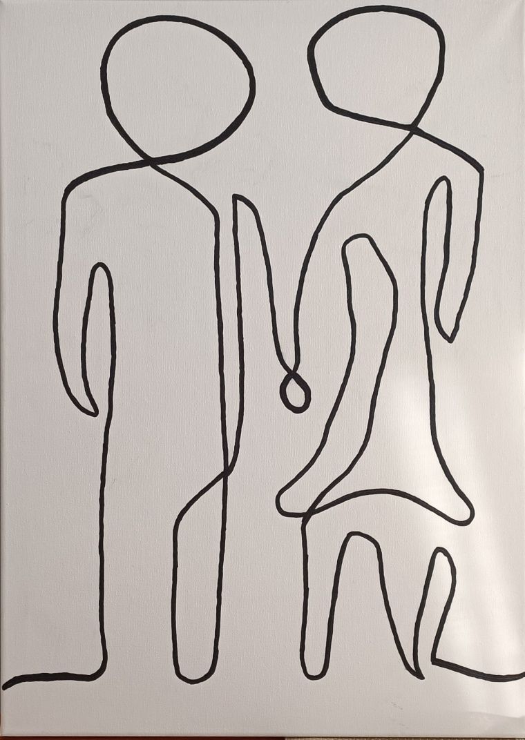 Moldura com desenho abstrato