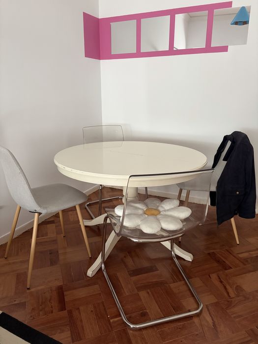 Mesa redonda extensível IKEA