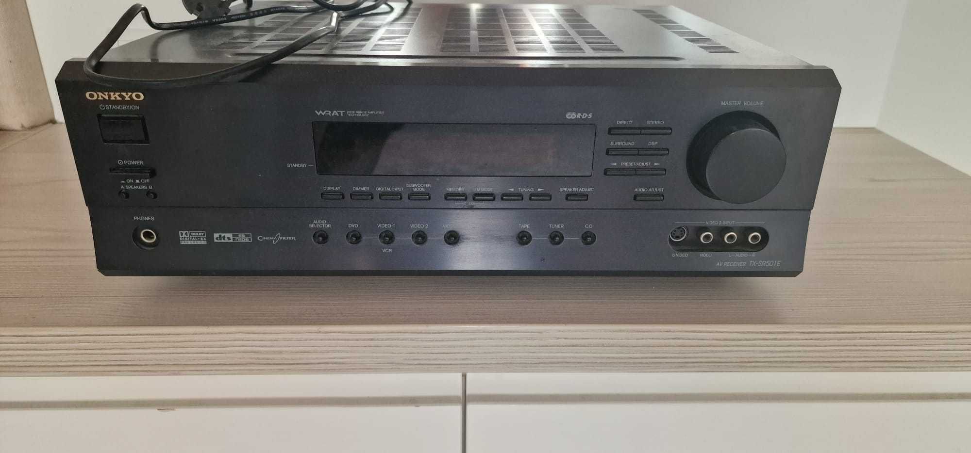 Amplituner ONKYO TX-SR501E – mocny dźwięk, sprawny, zadbany!