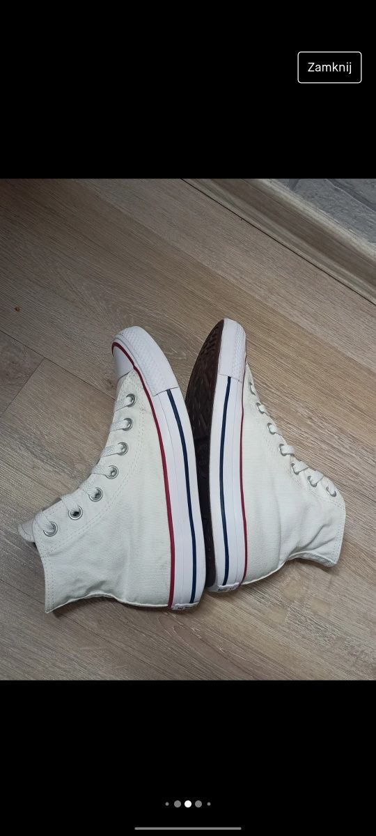 Converse białe wysokie stan bdb