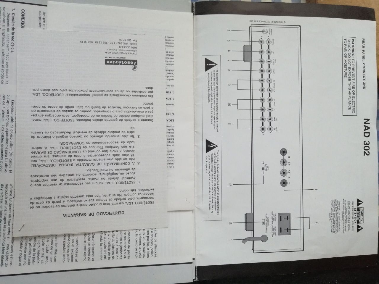 Manual amplificador Nad 302