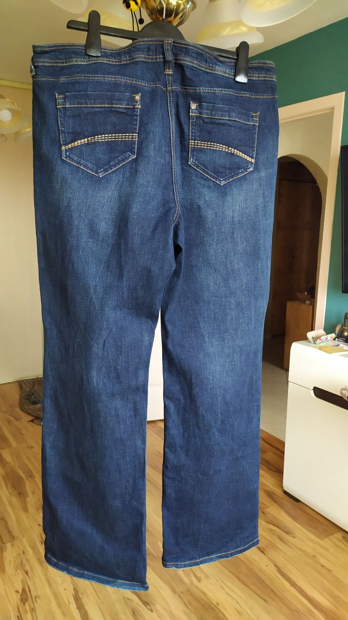 Spodnie damskie dżinsowe pas 100/ dł 115/biodra126