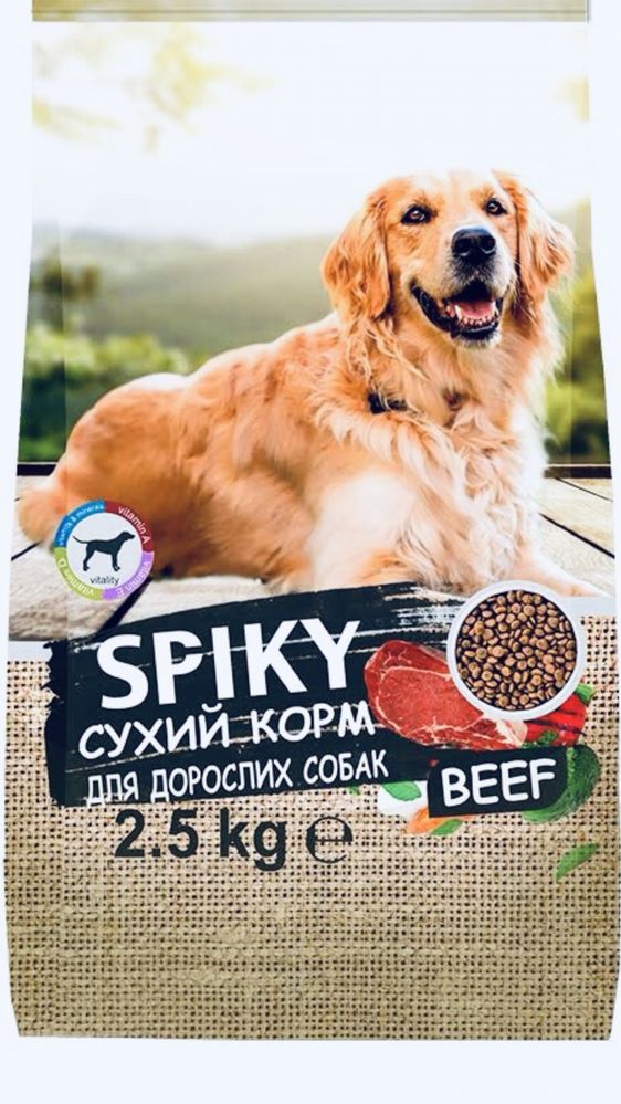 корм для собак"SPIKY" мішок 10кг
