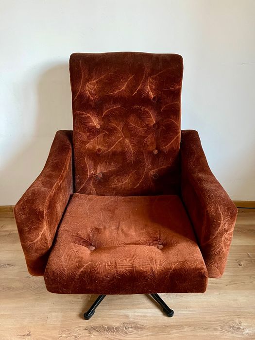 Fotele obrotowe po renowacji. PRL retro vintage