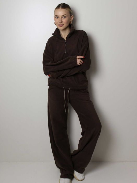 Костюм флісовий жіночий кофта и штаны женский палаццо 10518
