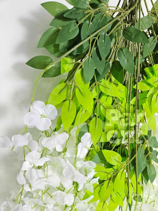 Wisteria biała jasna glicynia sztuczna girlanda dekoracja 12 sztuk