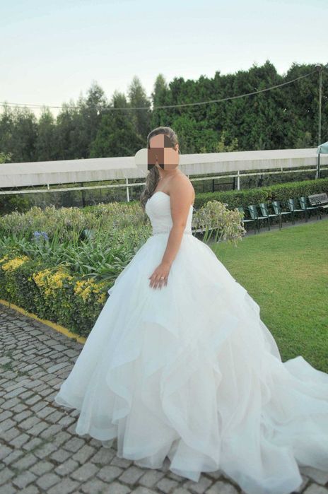 Vestido de noiva + véu +sapatos