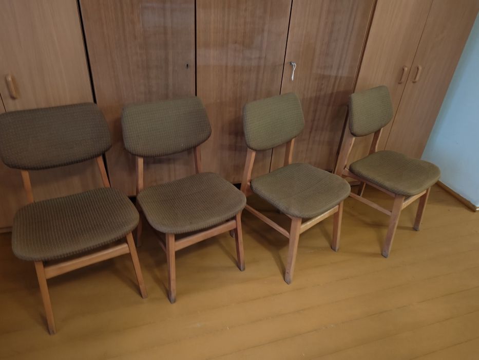 Krzesła PRL 4szt. Komplet MARYNKA Vintage Krzesło Krzesełko