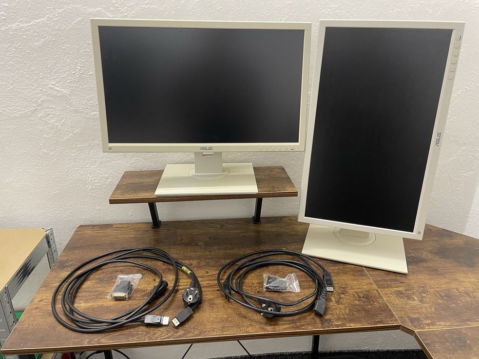 Zestaw 2 monitory Asus 24” IPS / przeowdy zasialajace i obrazu