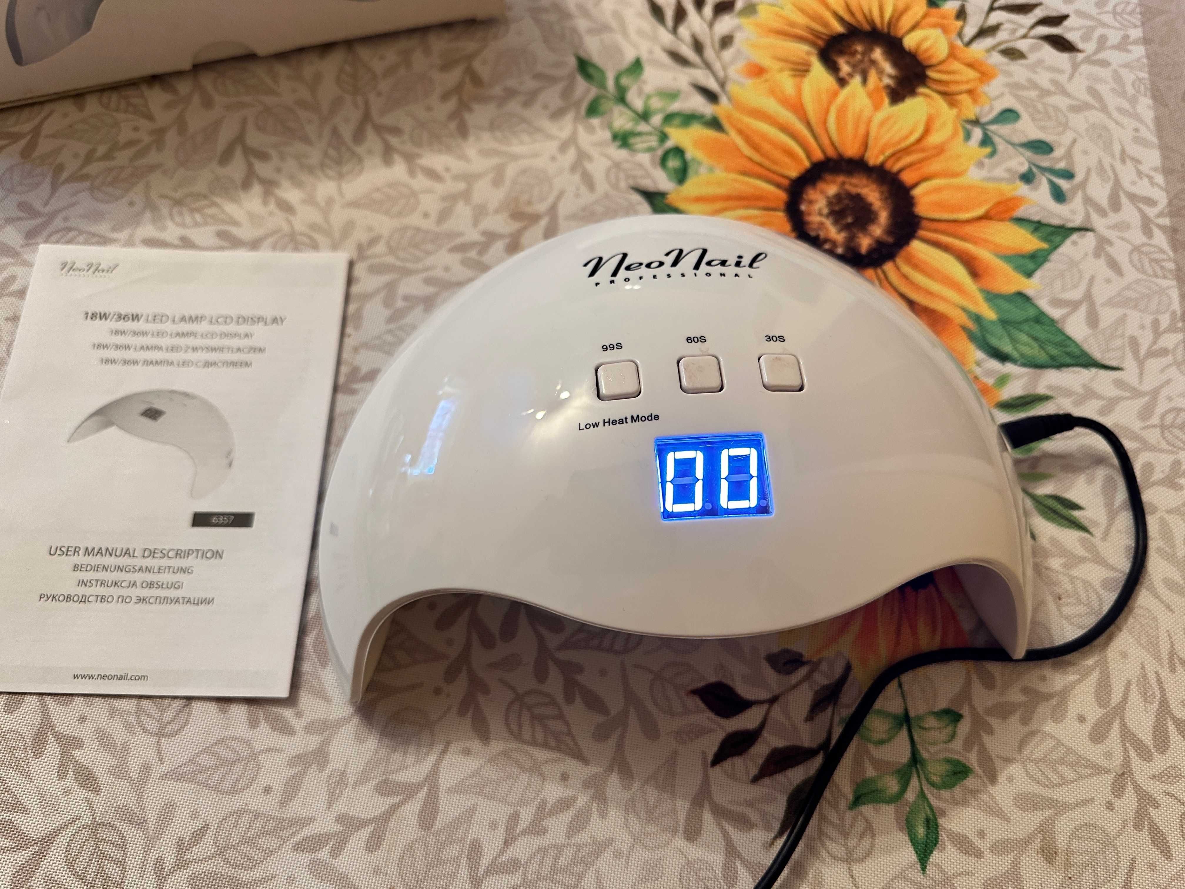 Lampa Neonail LED 18W/36 LCD do paznokci hybrydowych i żelowych