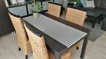 Stół 140x80 rozkładany IKEA kolor wenge+ 4 krzesła