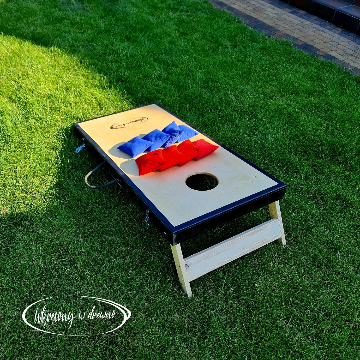 Cornhole, zestaw do gry w cornhole, 2 x plansza, 8 x woreczki