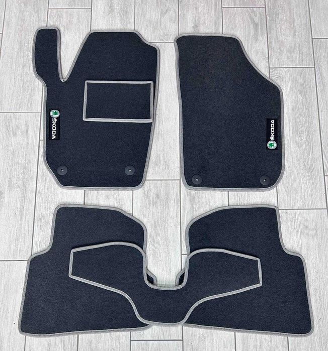 Ворсовые коврики в салон Skoda Kodiaq Karoq Kamiq Fabia Rapid A4 A5 A7