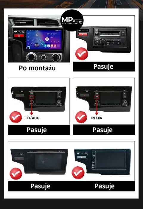 Radio Honda JAZZ / Fit 2013_2020 Android Qled+ CarPlay/AA 4G Montaż