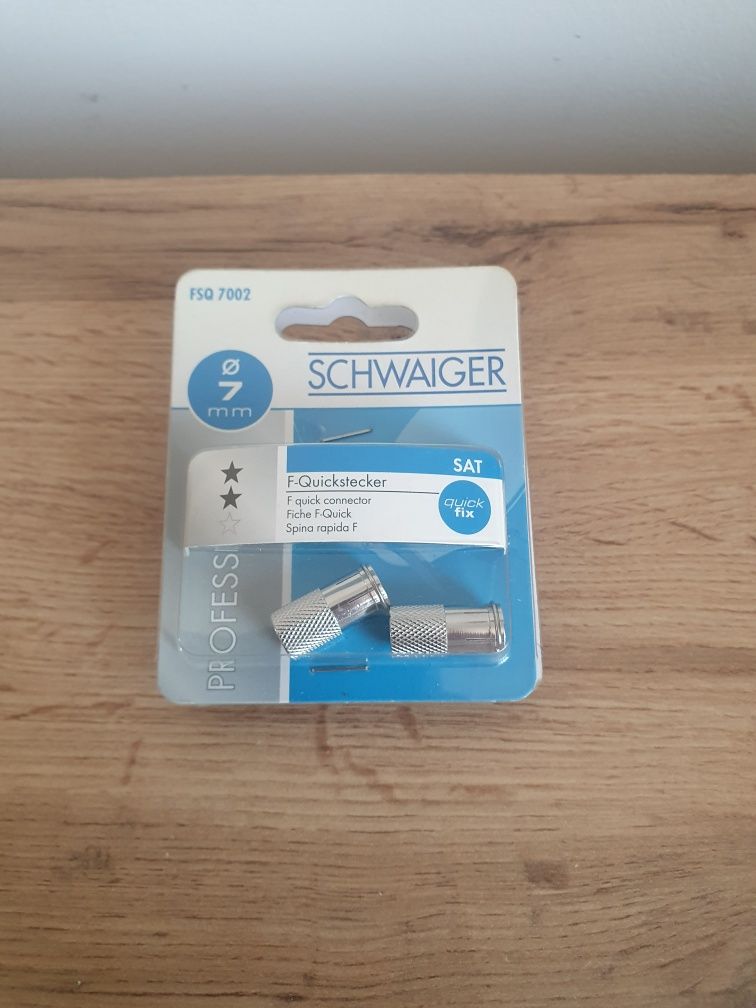 Wtyczka skręcana Schwaiger 2 x 7 mm F-Quick