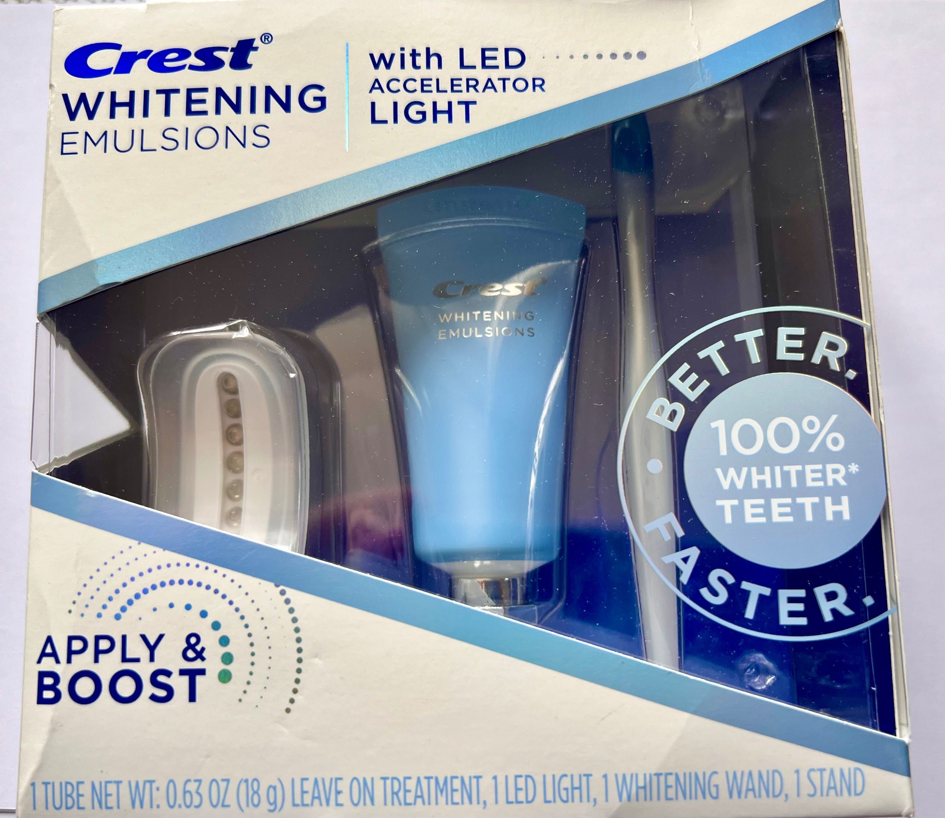 Zestaw Crest do wybielania zębów z lampą Led