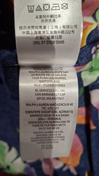 Lauren Ralph Lauren koszula sukienka nocna bawełna wiskoza r.S-L