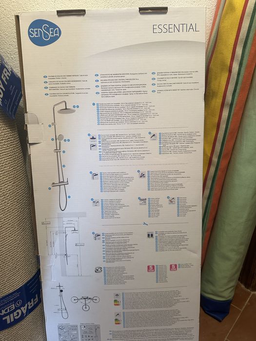 Conjunto de duche com torneira Sensea Redondo