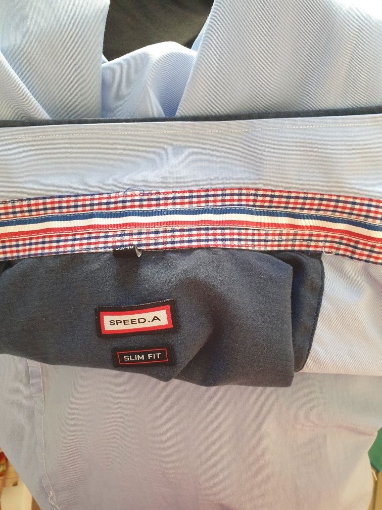 Męska koszula. SLIM FIT. M/ kołnierzyk39-40.